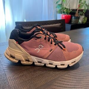 On cloud cloud flyer running shoes mauve pink 9 women